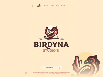 Birdyna animal logo bird logo iddentity logo logo design
