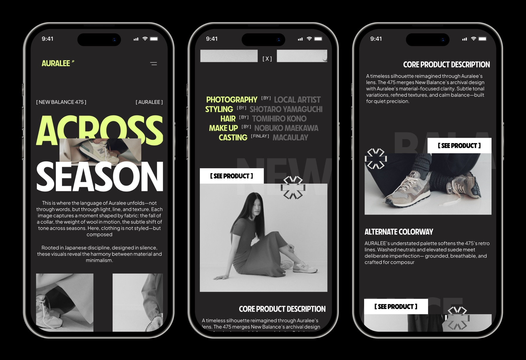 LAIN GROUP DIGITAL - Auralee - Mobile Fashion Ecommerce App Website Responsive Design