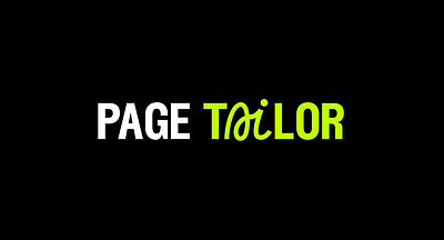 Page Tailor - AI Technology | Brand Identity brand identity branding graphic design tech