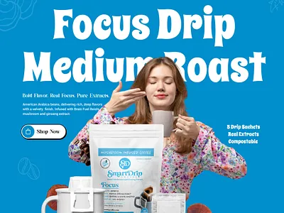 Coffee Shopify Build for Conversion, Crafted for Coffee Lovers agency beans coffee cup design drip sachet e commerce ecommerce food health landing page lifestyle mushroom popular professional recent shopify website web design web page design