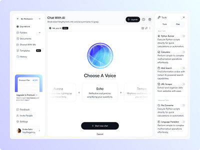 AI Voice Tone Selector ai ai assistance ai command ai voice voice tone