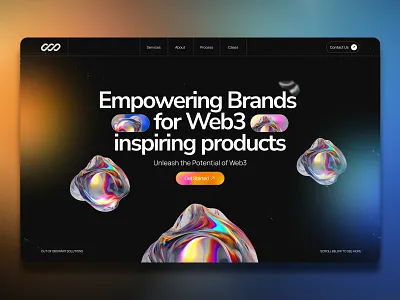 Web3 Branding Agency 🧿 | Hero Screen branding graphic design ui ux web design web3