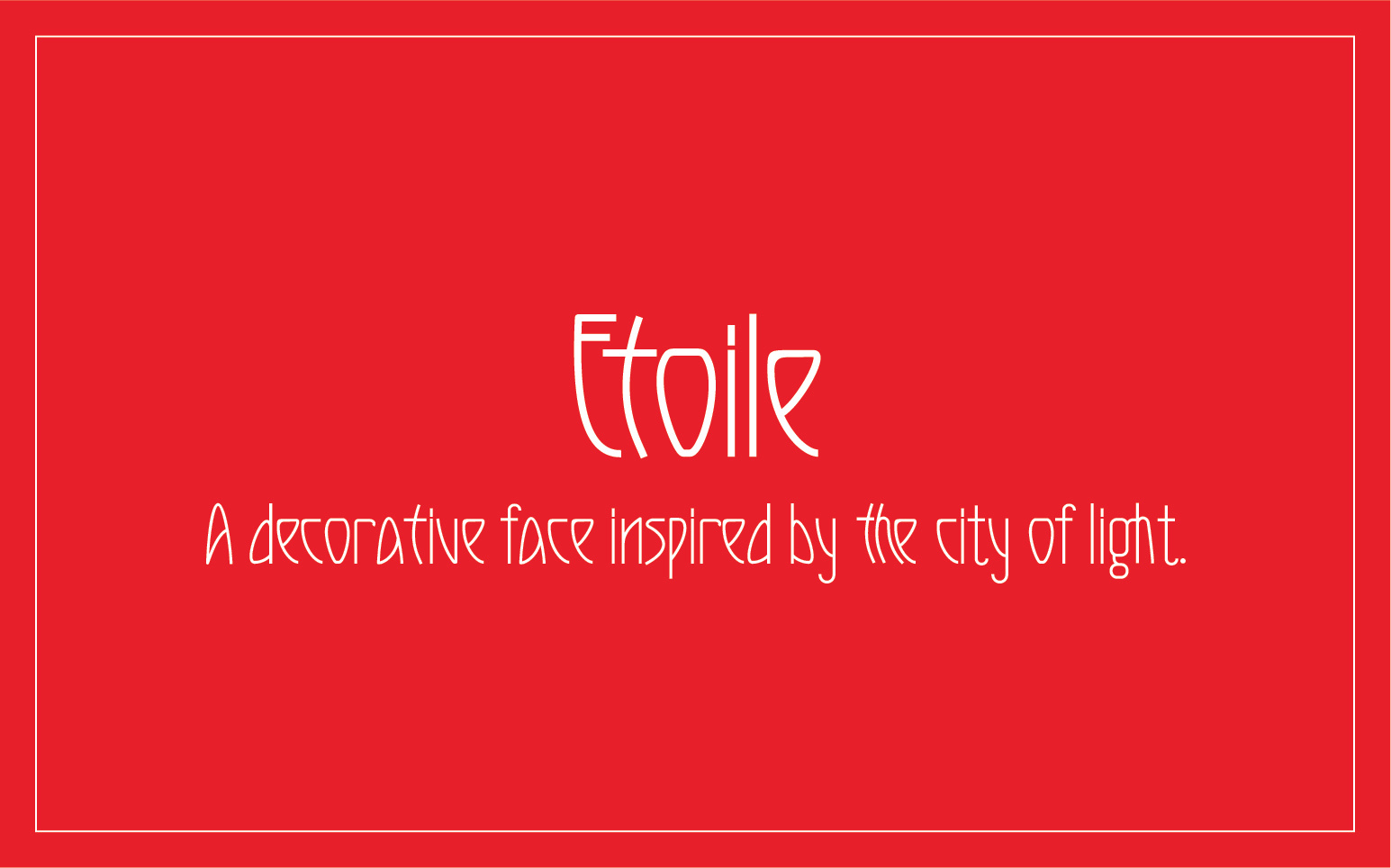 Etoile decorative face family font fontself sign painter type typography