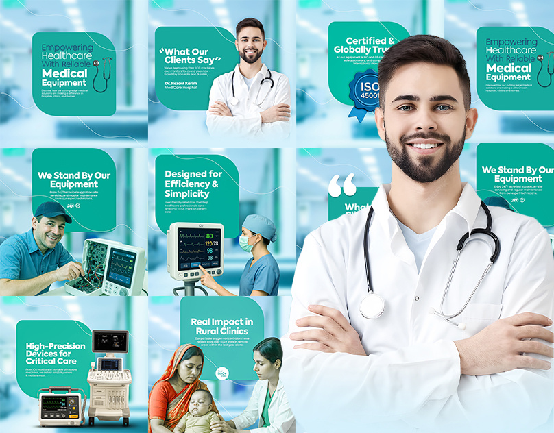 Medical Equipment Promotional Design ads design graphic design medical poster poster design