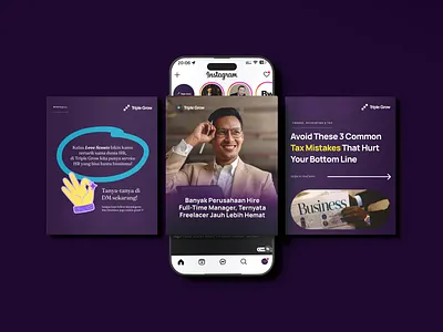 Triple Grow Social Media Posts creative ads instagram poster social media