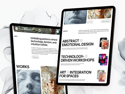 Services and works design gallery interface ipad porftolio services typography ui ui design ux ux design web design webdesign website whitespace works