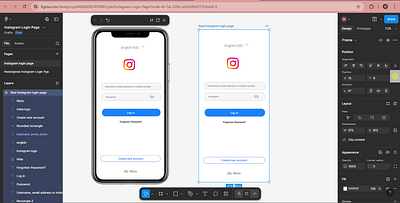 Instagram Login Page Redesign design figma illustration loginpage ui