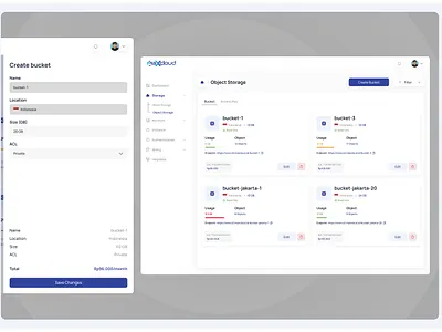 Maxcloud - Object Storage Bucket bucket business clean cloud dashboard management payment saas simple storage system white