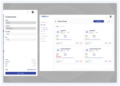Maxcloud - Object Storage Bucket bucket business clean cloud dashboard management payment saas simple storage system white