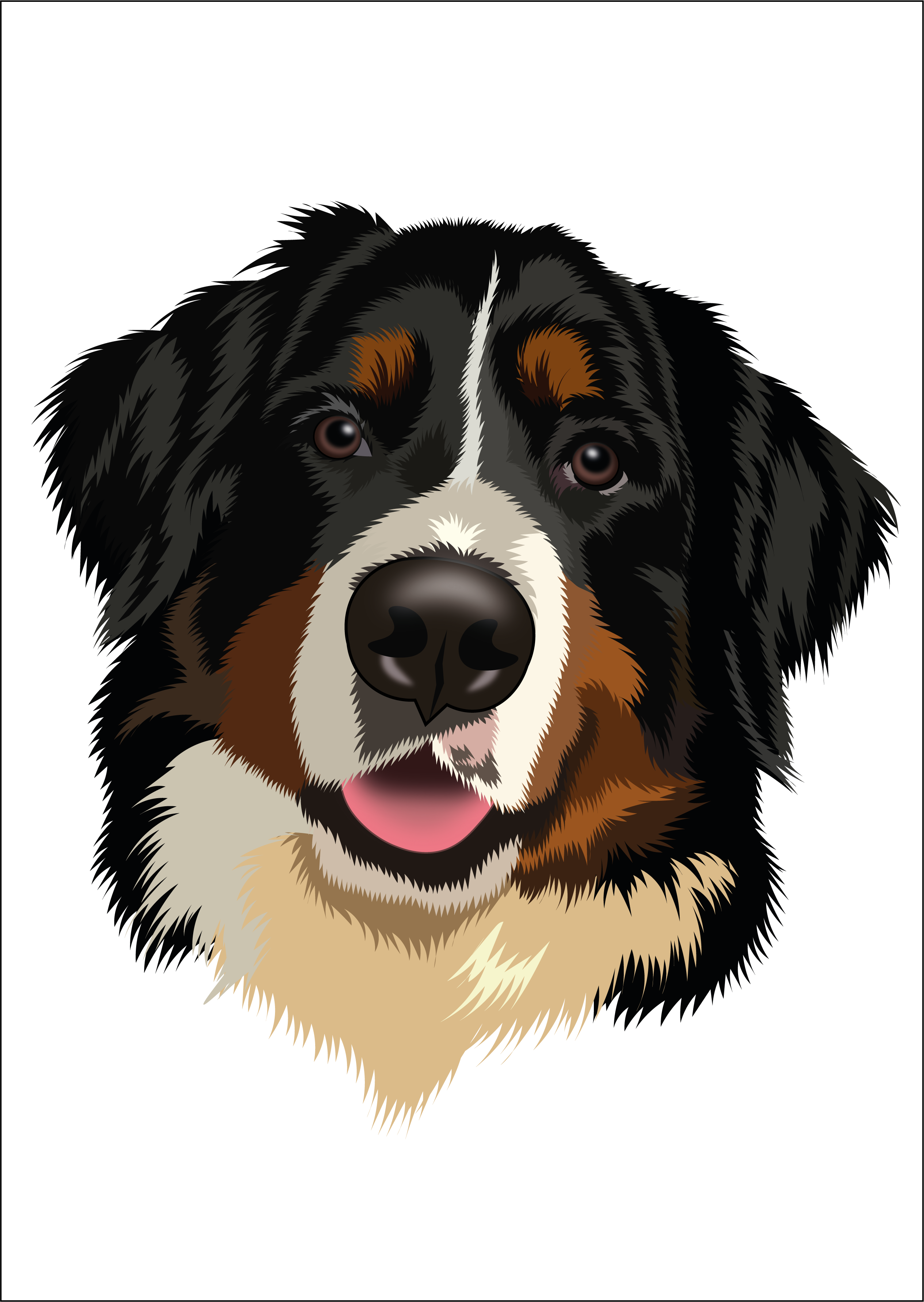 Sansa art digitalart dog illustration portrait vector