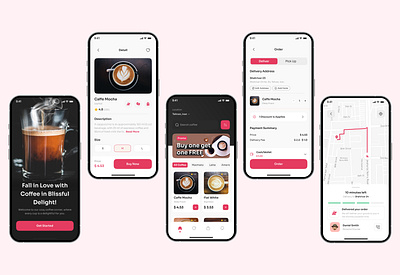 Coffee Shop Mobile App android app app design coffe coffe shop design graphic design ios mobile design top ui ui ux