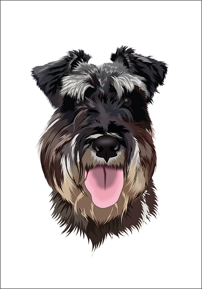 Ernest art digitalart dog illustration portrait vector
