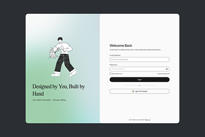 MakerBoard – Craft-Inspired Login Screen UI design login loginscreen ui uidesign ux uxdesign