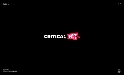 Critical Hit Logo branding design graphic design identity logo logotype