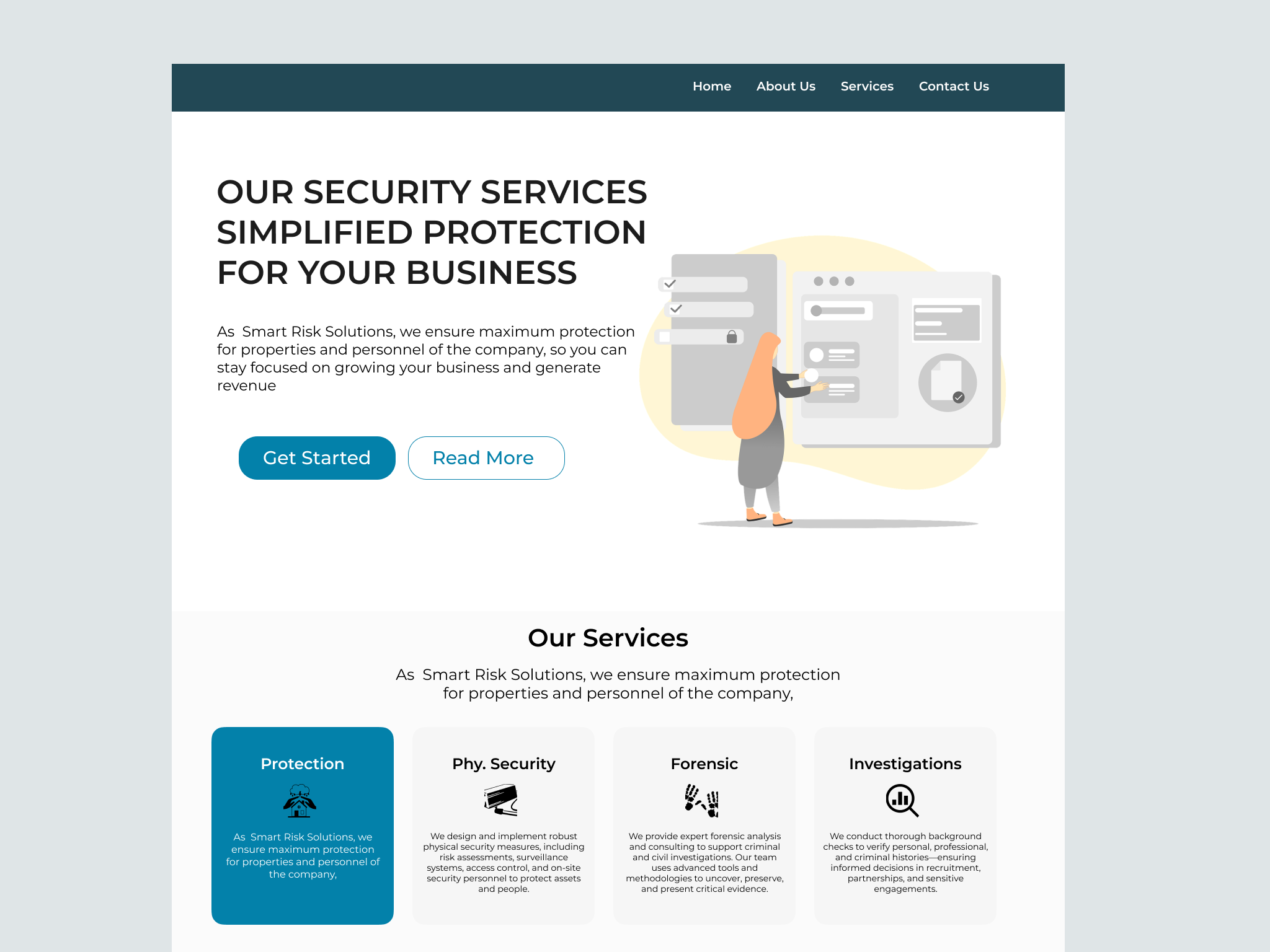 Example of Designing Trust: UI for a Security Risk Management Platform