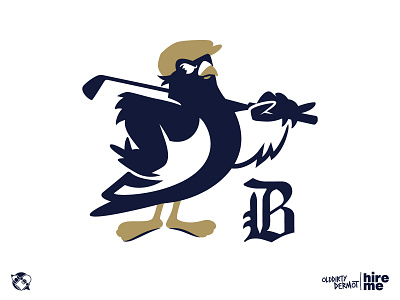 Pigeon Golfing! character design design golf graphics illustration pigeon t shirt design tee design vector vector design