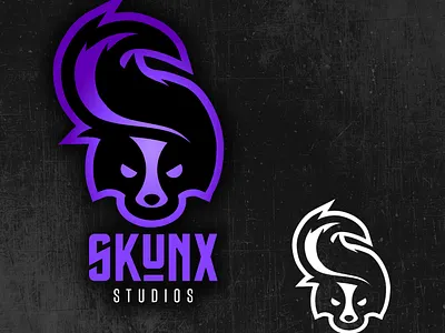 Logo design chipdavid dogwings drawing icon logo skunk studio vector