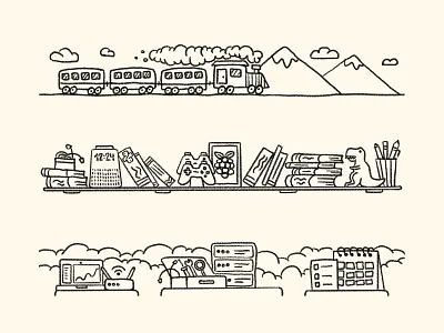 Creative Illustration for Web Panel Dividers branding design graphic design illustration travel ui web