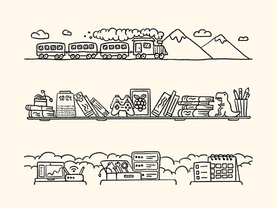 Creative Illustration for Web Panel Dividers branding design graphic design illustration travel ui web