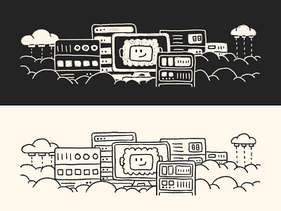 Illustration for Cloud Servers Page branding cloud design graphic design illustration servers ui