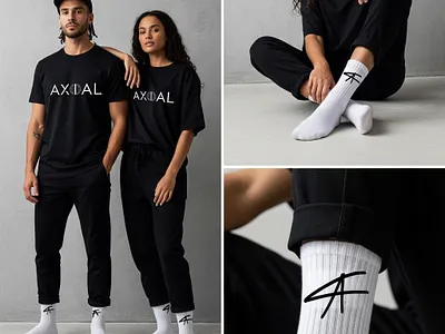 Axial (Logo & Branding) advertisement advertising brand brand design branding clothes advertisement clothing brand design graphic design graphics illustration logo logo design minimalist logo socks studio t shirt t shirt design vector