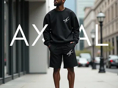 Axial (Branding) black brand identity brand model branding corporate identity graphic design graphics logo logo design minimalist minimalist logo model model branding shit shorts sweart shirt vector