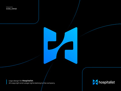 Letter H logo For - hospitalist ai logo artificial intelligence care dab graphic design h logo health health logo healthcare logo logo design medical medical logo minimal tech tech logo technology