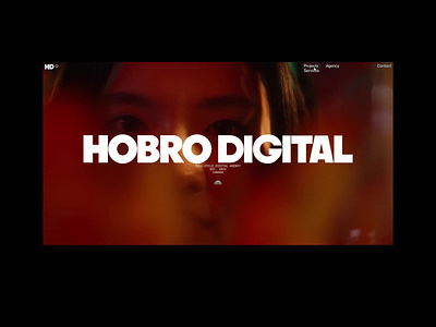 Hobro Digital website showcase agency animation branding motion graphics typography ui website