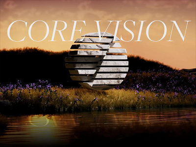 Agency core vision 3D scene 3d agency branding graphic design motion graphics typography