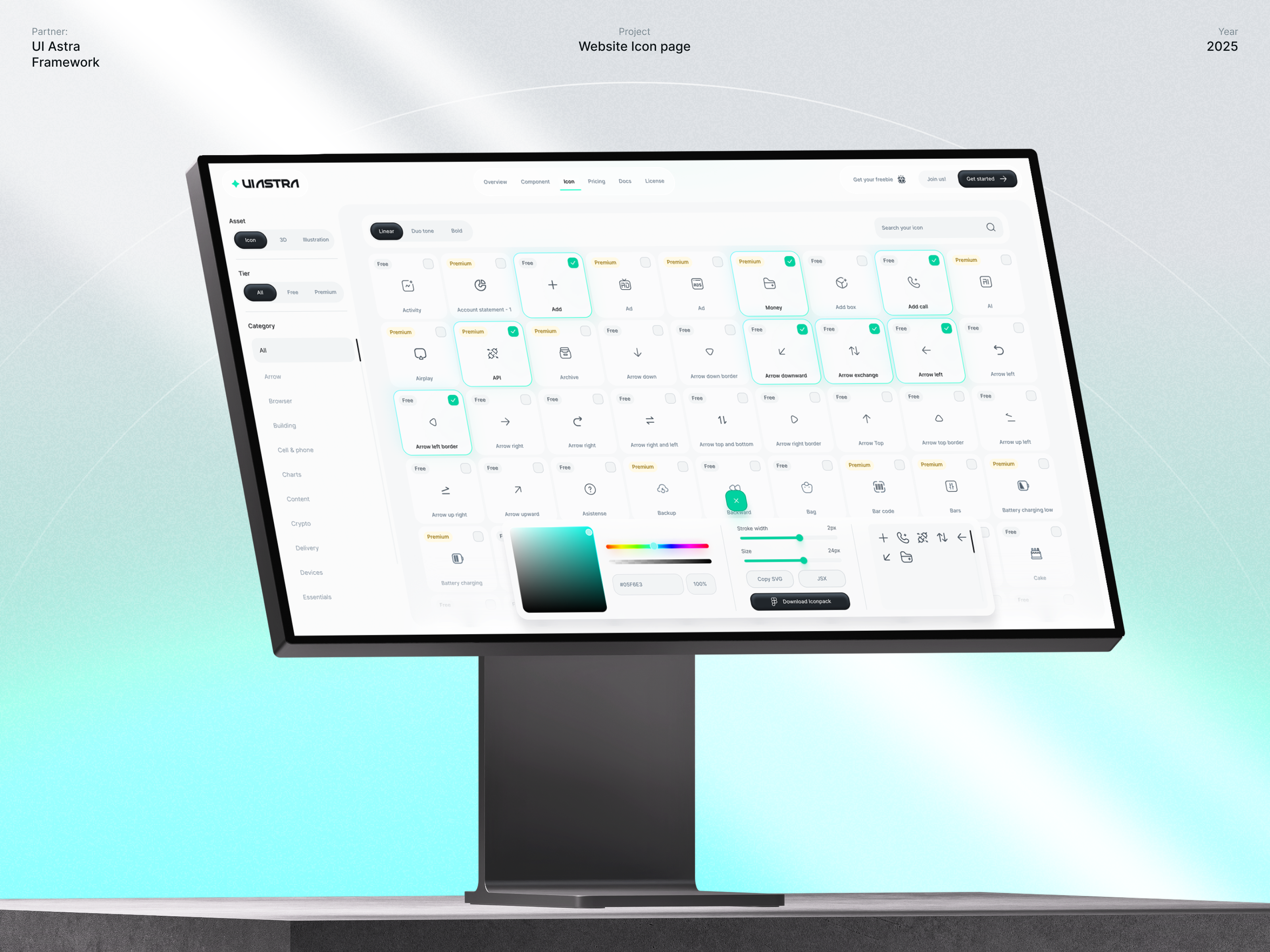 UI ASTRA Icon page 3d 3dicon app appdesign branding design framework graphic design icons illustration interfacedesign logo ui ux website