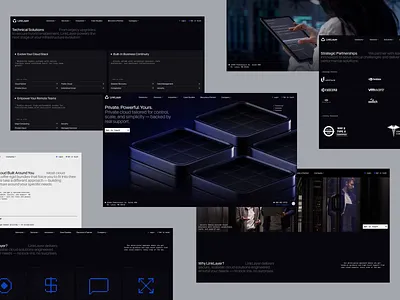 AI Landing page web design cloud provider ✦ LinkLaye ai animation interaction landing page motion graphics service site ui ux web design website