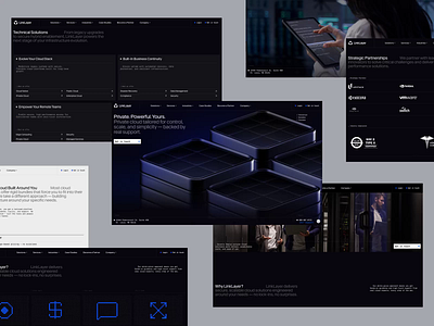 AI Landing page web design cloud provider ✦ LinkLaye ai animation interaction landing page motion graphics service site ui ux web design website