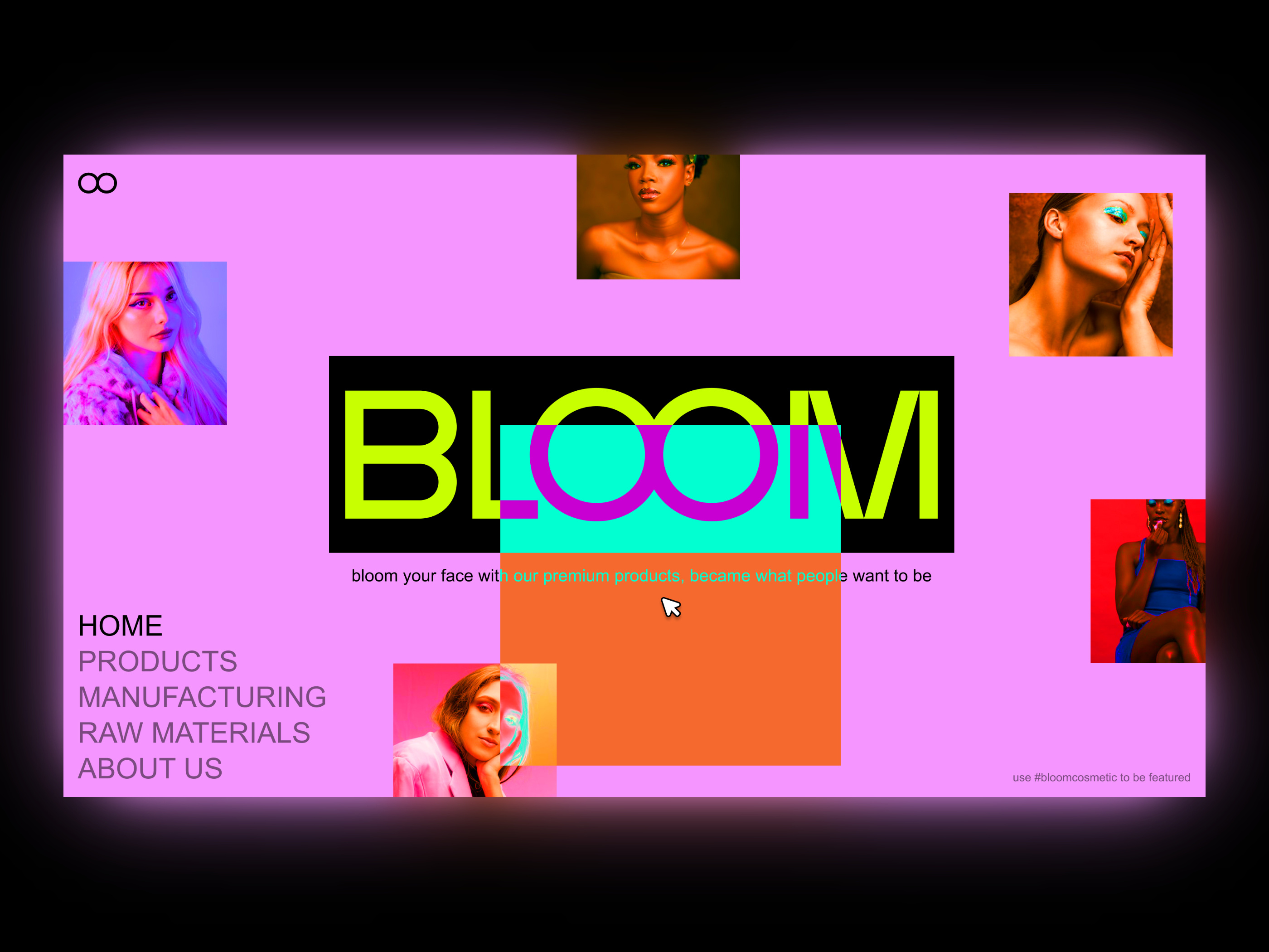 Bloom - Makeup Brand branding design homepage ui