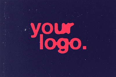 Melted Print Text Effect halftone vibes