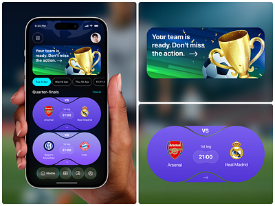 Sports Mobile App app app design football football app ios live scores app match highlights mobile mobile app mobile ui sports sports app sports ui ui design uiux