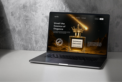 Aurélie - Luxury in Every Drop branding concept figma landing page parfume parfume website design ui uiux website