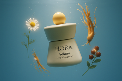HORA: Skincare & Luxury Wellness beauty brands beauty product bento branding cosmetics graphic design logo design motion graphics packaging design product product design wellness