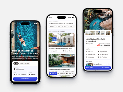 Hotel Booking App app book booking cards clean design explore find fireart hotel list resort trip ui ux