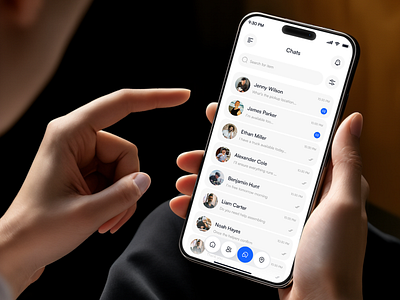 Modern Messaging Page UI – Clean Chat Experience app app design chat app ui chat interface chat screen clean ui ios messaging app messaging experience messaging ui messagingapp mobile mobile app mobile ui product design ui ui design uiux