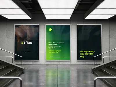 Titan Fitness Citylight Posters brand branding city light display fitness gym health poster print