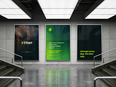 Titan Fitness Citylight Posters brand branding city light display fitness gym health poster print