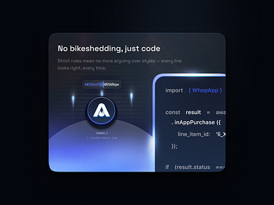 Code-First Bento — No Bikeshedding, Just Flow 💻⚙️ animation bento bento card bento collection bento design bento section card design design figma figma design illustration saas saas design ui uiux ux uxui website website design