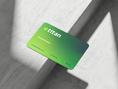 Titan Fitness Business Card brand branding business business card card fitness gym health identity minimalist print