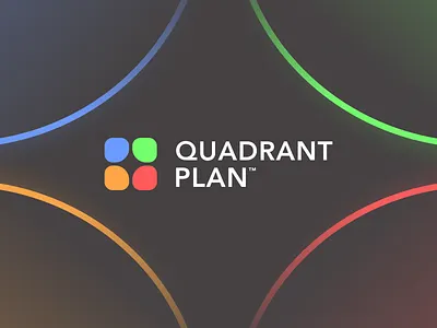 The Quadrant Plan Identity blue branding green identity logo orange plan quadrant red