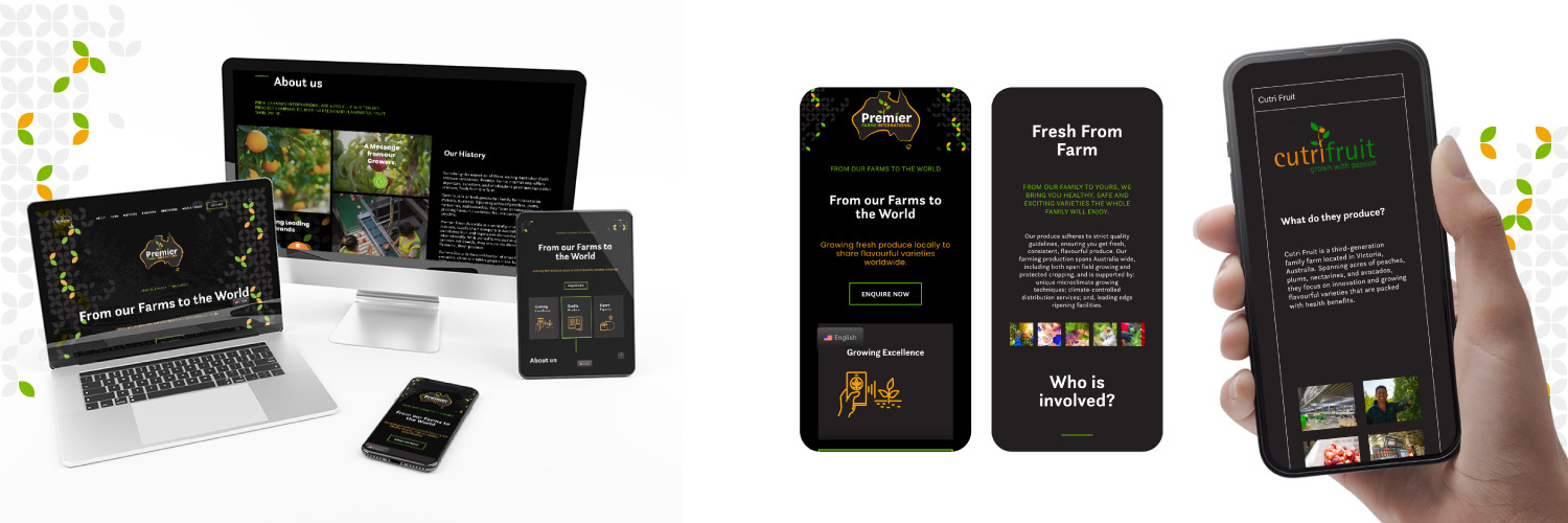 Multilingual Global Digital Strategy for Premier Farms agriculture agriculturemarketing agrimarketing australia brand brand design branding digital marketing fresh produce graphic design rebrand website design website development
