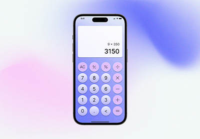 Calculator - Daily UI #004 calculation calculator dailyui design gradient graphic design mobile modern ui
