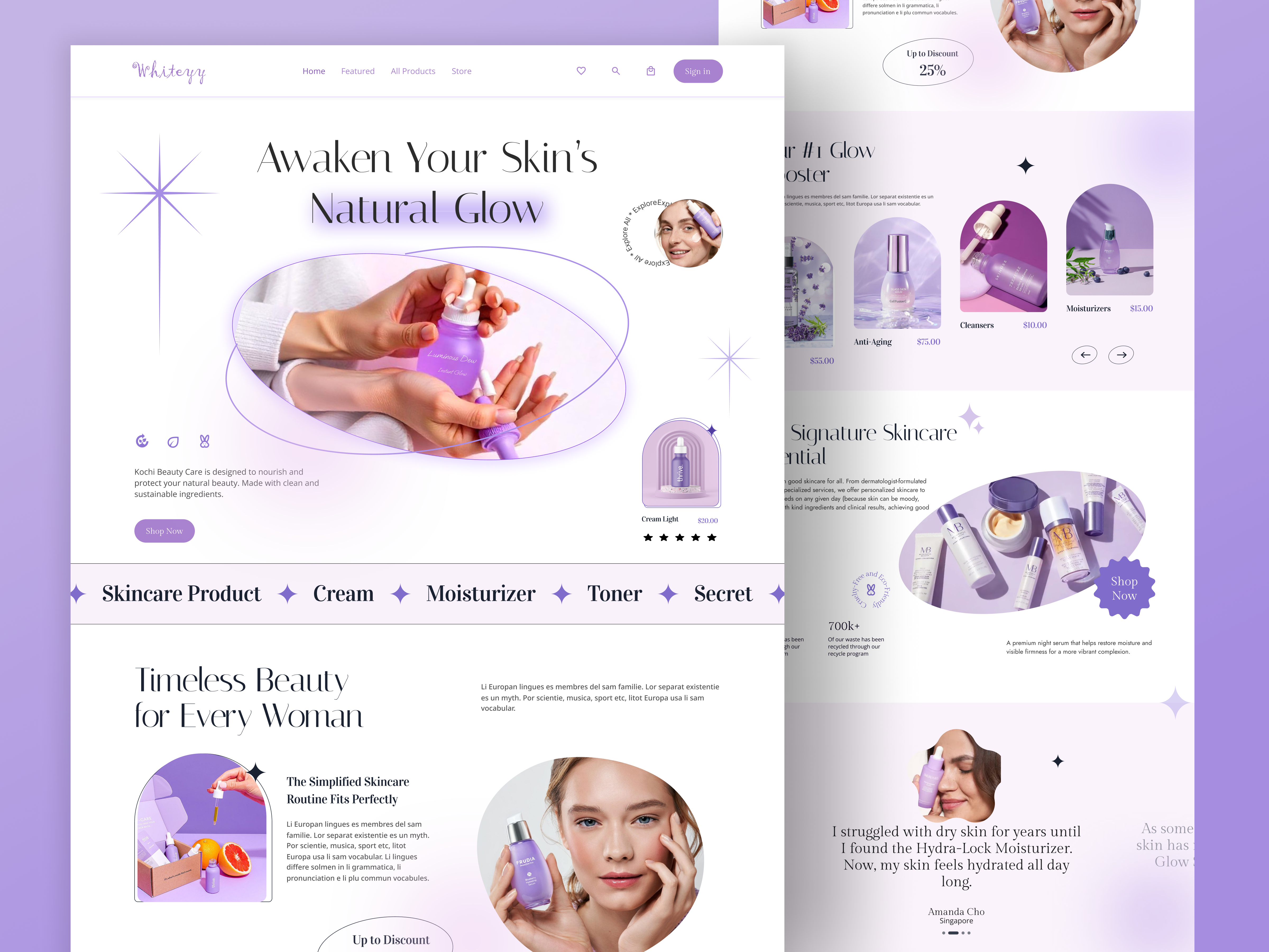 ✨ Elegant Skincare Website Design Showcase! beauty development graphic design parlor skin care trendy ui ux wordpress