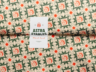 Astra Stables Brand Pattern Mockup brand design brand identity branding branding design equestrian geometric hand drawn horse horses horseshoe identity design illustration logo logo design mockup pattern stable stables vintage visual identity