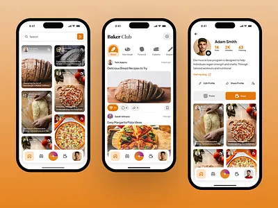Bakery's Social App bakery discover explore home instagram posts profile reels search share shorts snapchat social tiktok videos