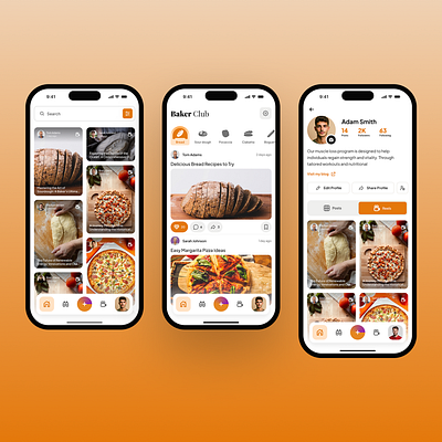 Bakery's Social App bakery discover explore home instagram posts profile reels search share shorts snapchat social tiktok videos